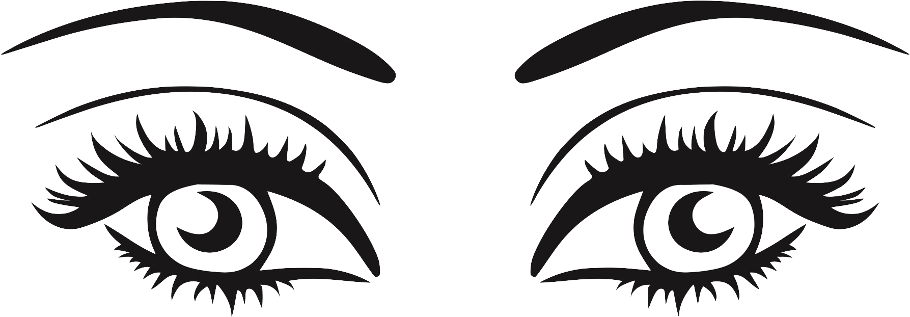 Clip Transparent Library Huge Freebie Download - Eyes With Lashes Png (1888x1165), Png Download