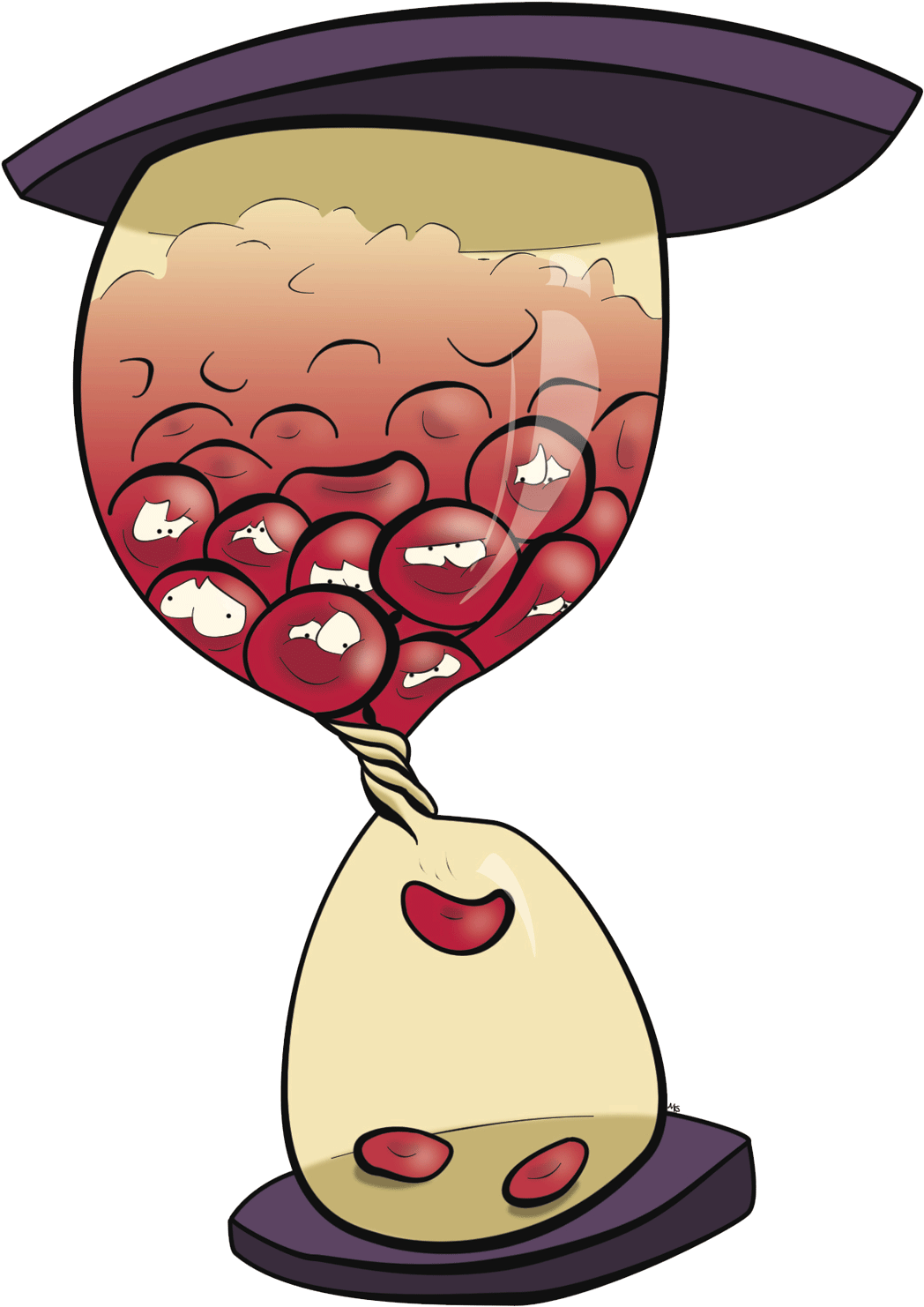 Hourglass Clipart Blood - Blood Clot Transparent - Png Download (1295x1700), Png Download