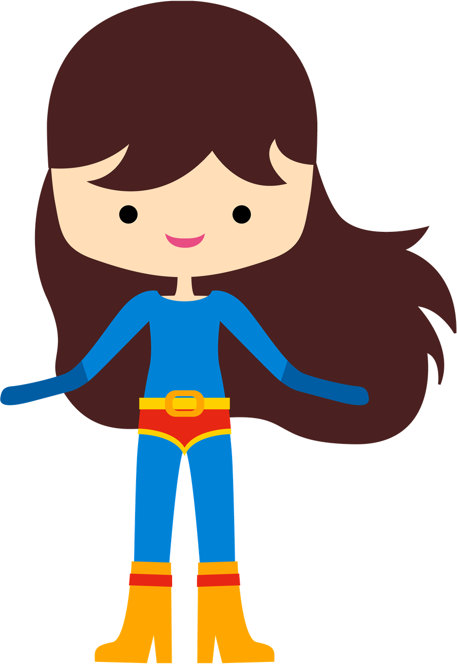 Supergirls - Minus - Brunette Girl Rocking Big Sister Square Car Magnet Clipart (900x1309), Png Download