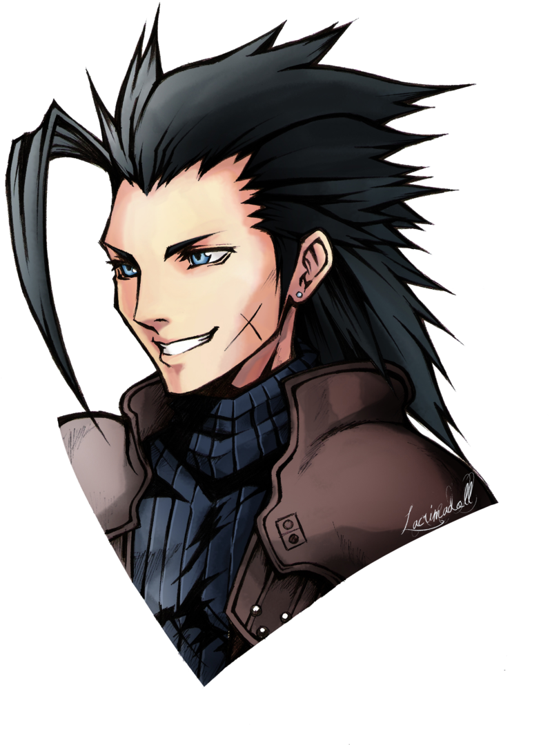 Zack Final Fantasy Crisis Core Anime Clipart (900x1150), Png Download