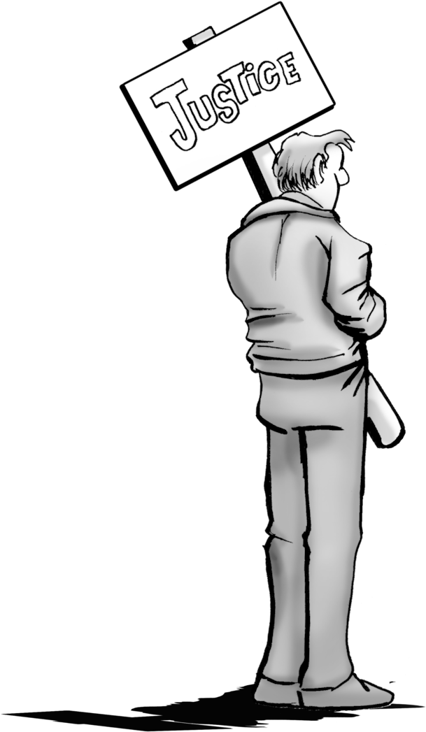 Man With Justice Sign Png - Jpeg Clipart (620x1078), Png Download