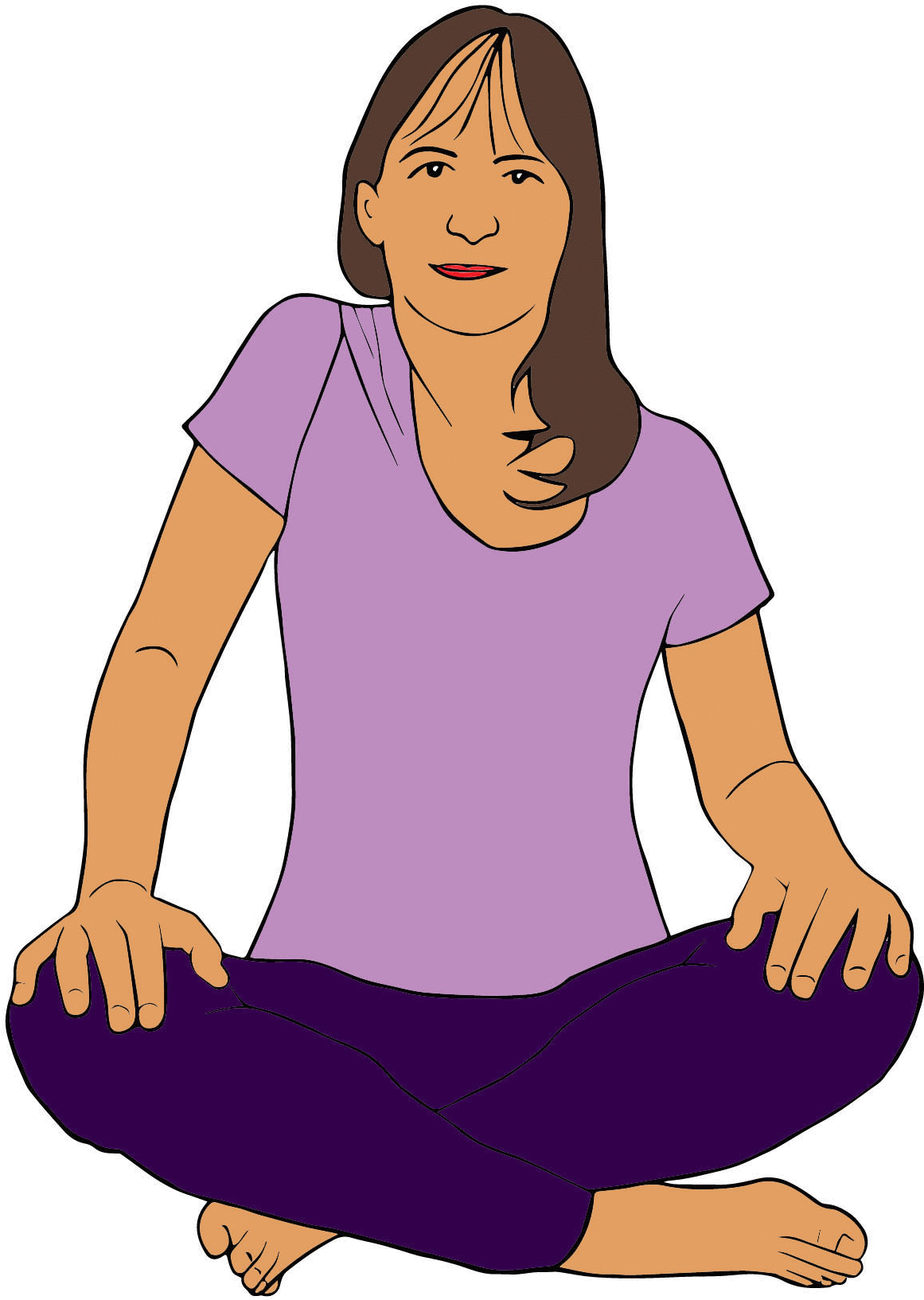 V Uvolnění Ramen - Sitting Clipart (1373x1826), Png Download