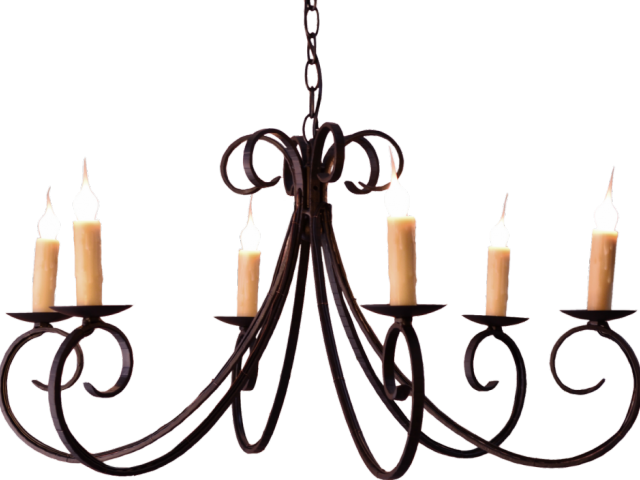 Chandelier Clipart Fanoos - Metal Chandelier Png Transparent Png (640x480), Png Download