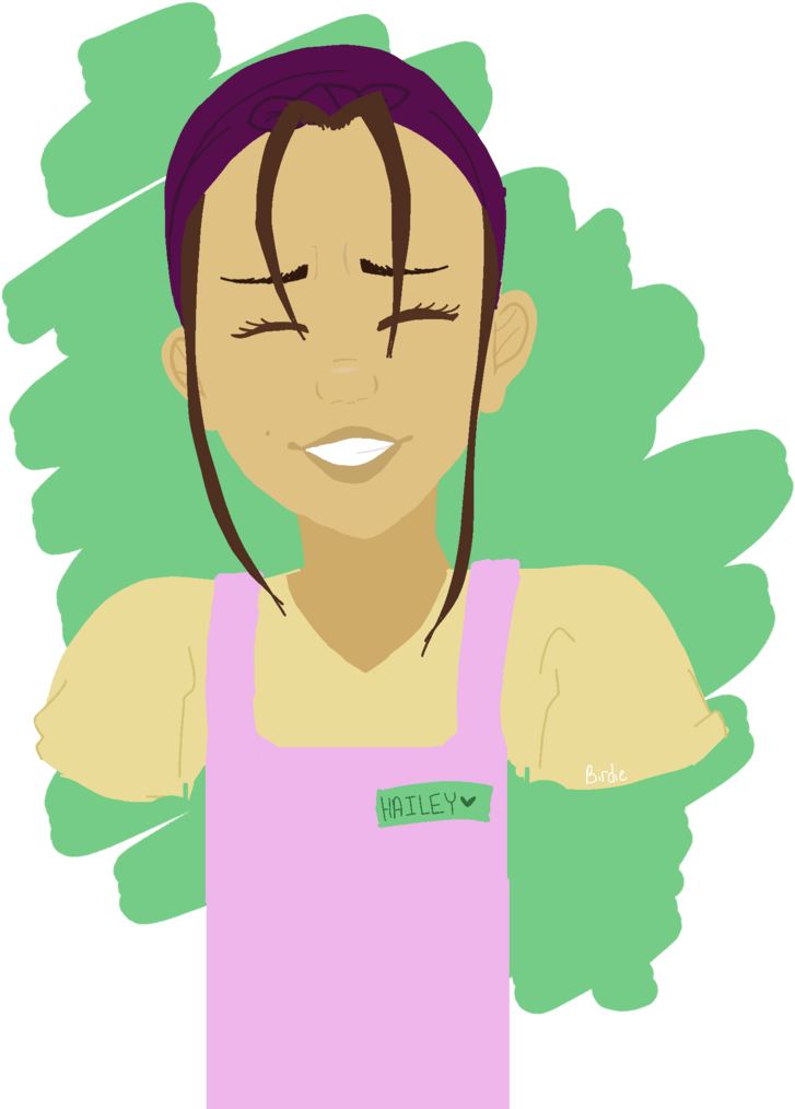 Hailey Lineless Headshot By - Cartoon Clipart (762x1047), Png Download
