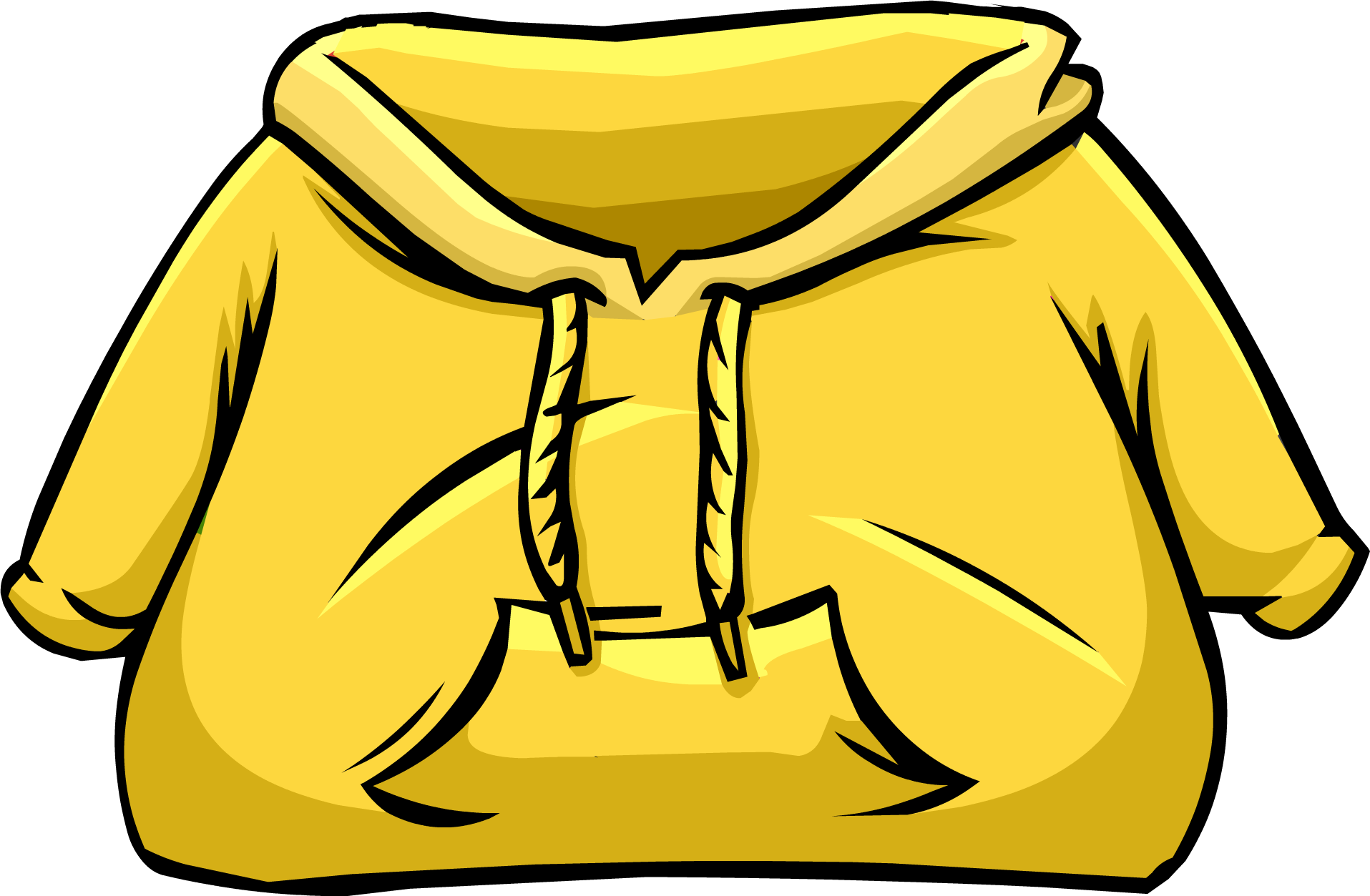 Yellow Hoodie - Club Penguin Yellow Shirt Clipart (1915x1253), Png Download