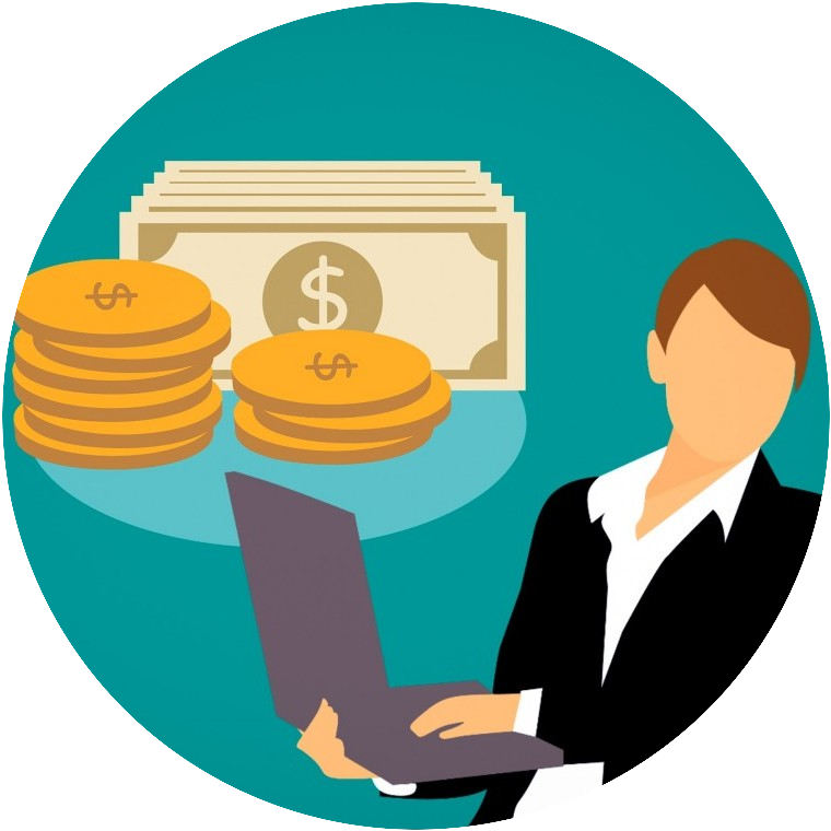 Lady Holding Laptop - My Tax Journal: Blank Lined Journal - 6x9 - Tax Day Clipart (760x760), Png Download