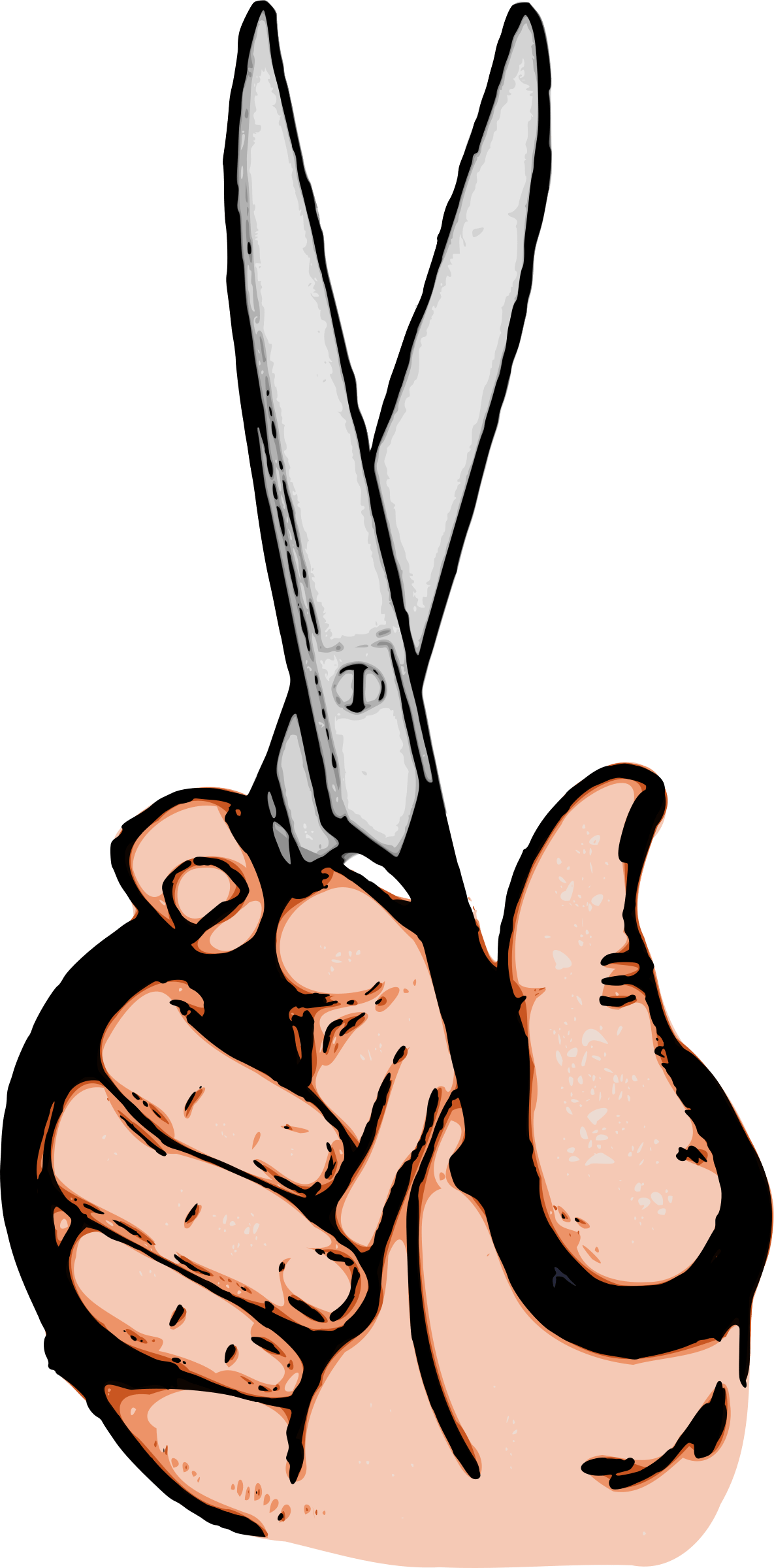 Medium Image Hand With Scissors Drawing Clipart Full Size Clipart