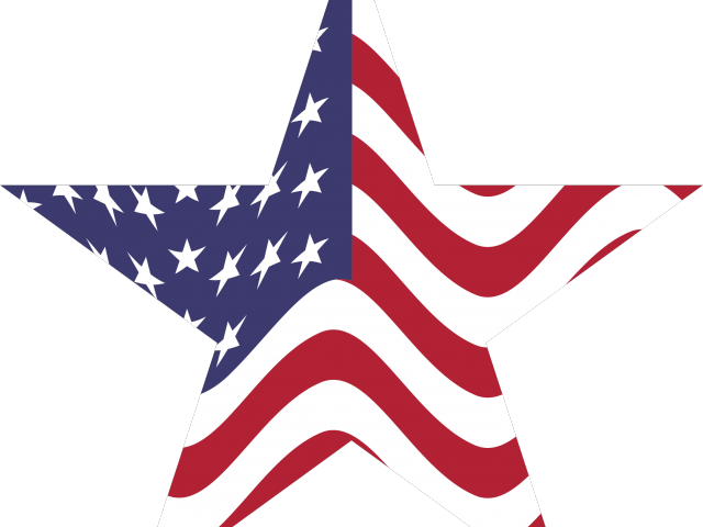 Illusion Clipart American Flag - American Flag In Star - Png Download (640x480), Png Download