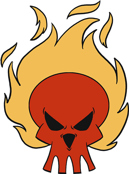 How To Draw Flaming Skull - Drawing Clipart (680x678), Png Download