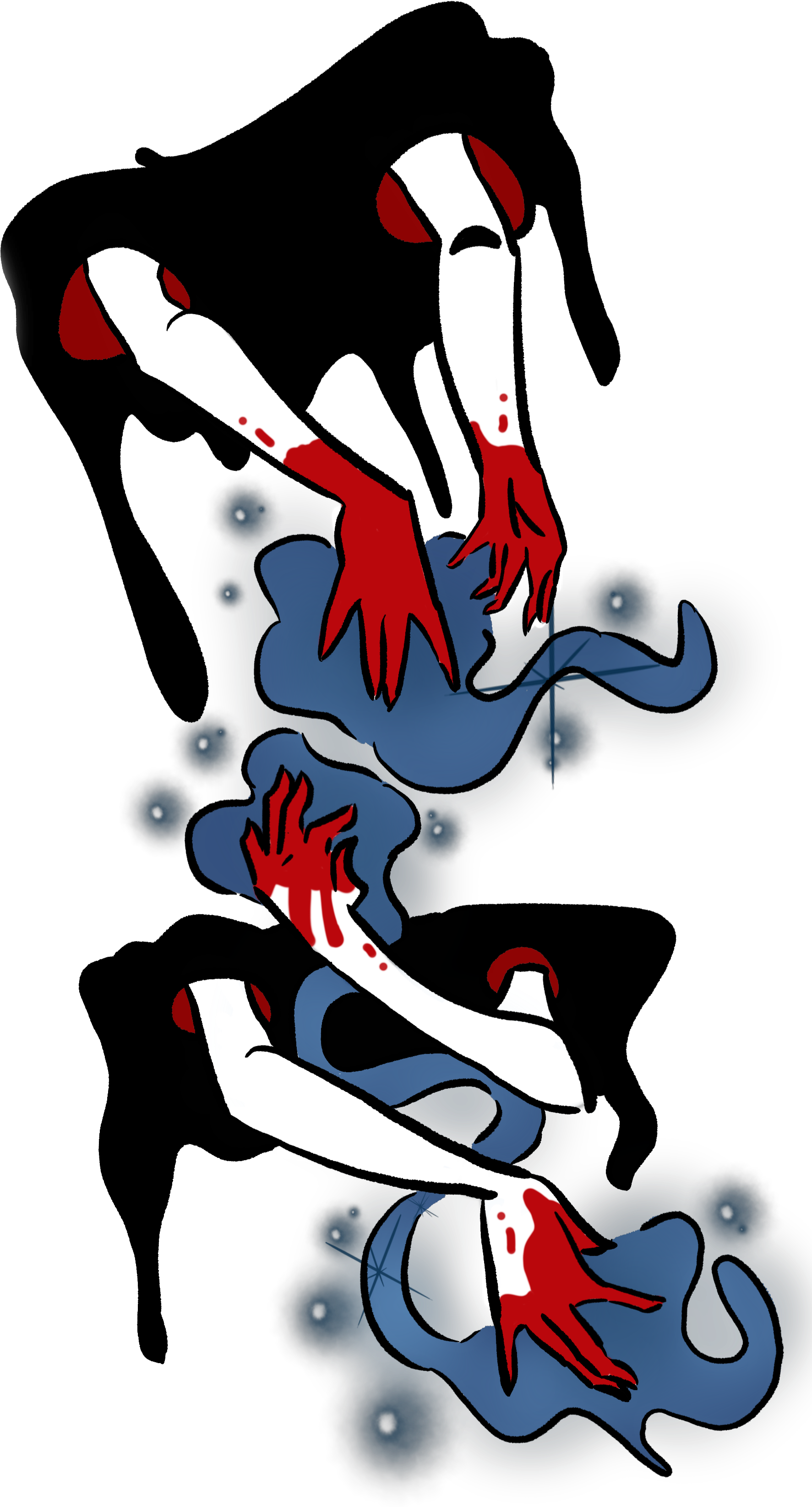 Bunkieshop Creepy - Creepy Hands Sparkle T Shirt Clipart (3500x3500), Png Download