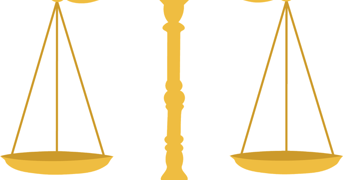 Scales Of Justice Diagram Clipart (1200x630), Png Download