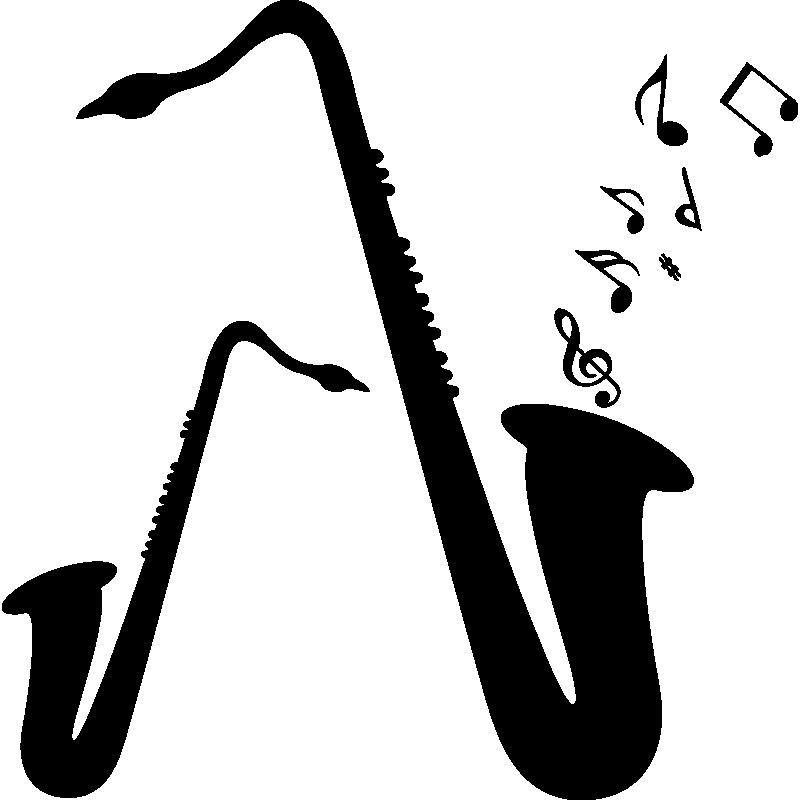 Sticker Saxophones Ambiance Sticker Saxophone Clipart (800x800), Png Download