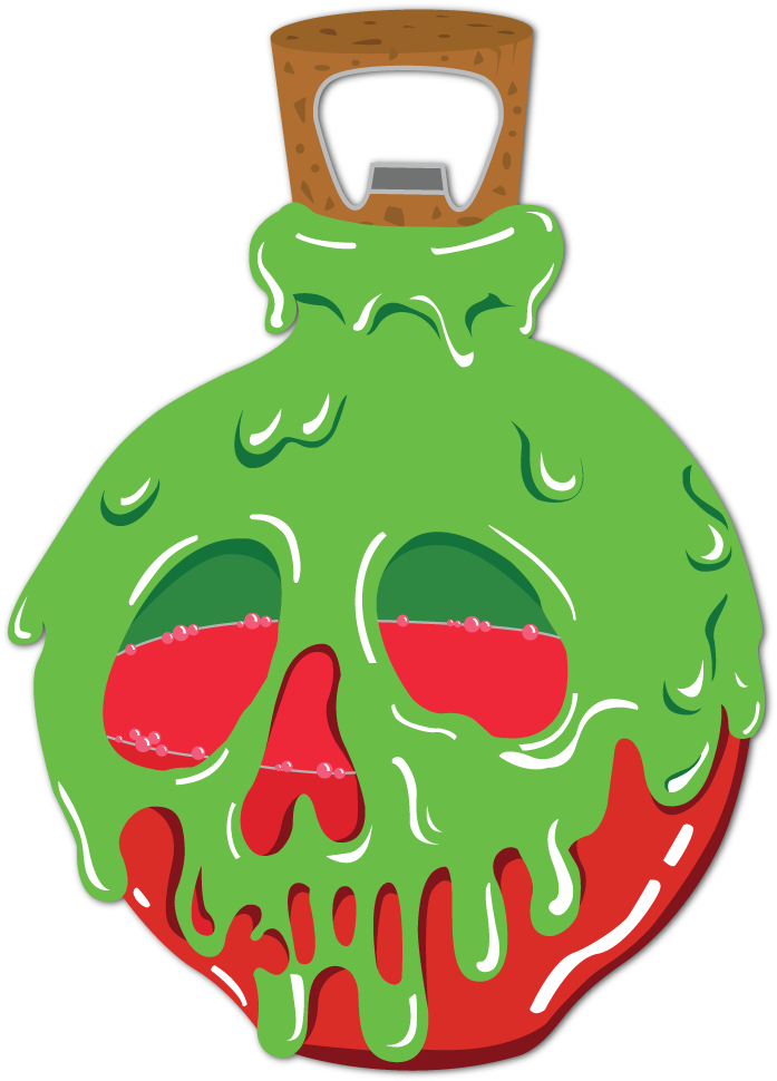 Poison Apple Bottle Opener - Wicked Witch With Poison Apple Png Clipart (1000x1000), Png Download