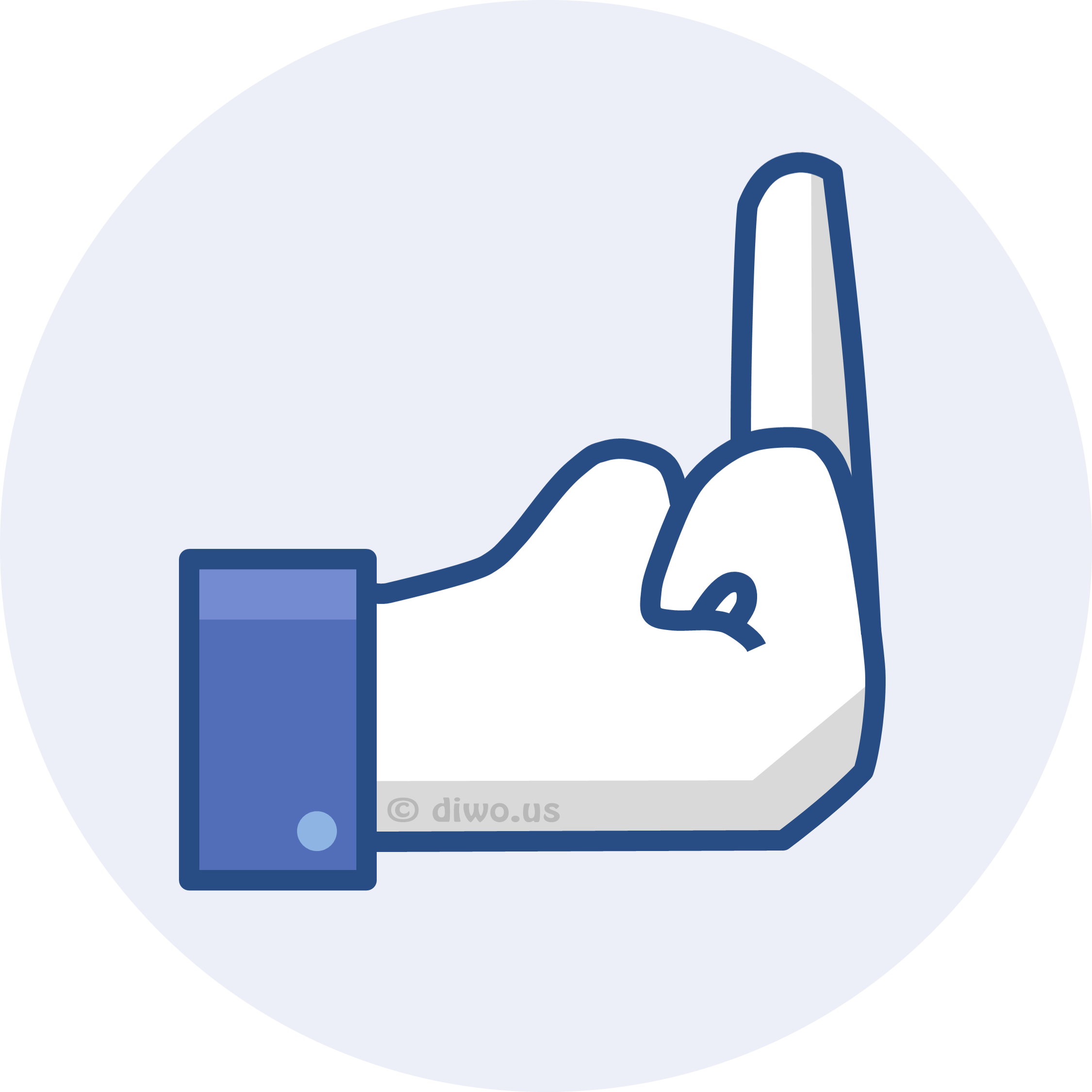 Fuck Off, Like Or Dislike - Fuck U Sign Facebook Clipart (2250x2250), Png Download