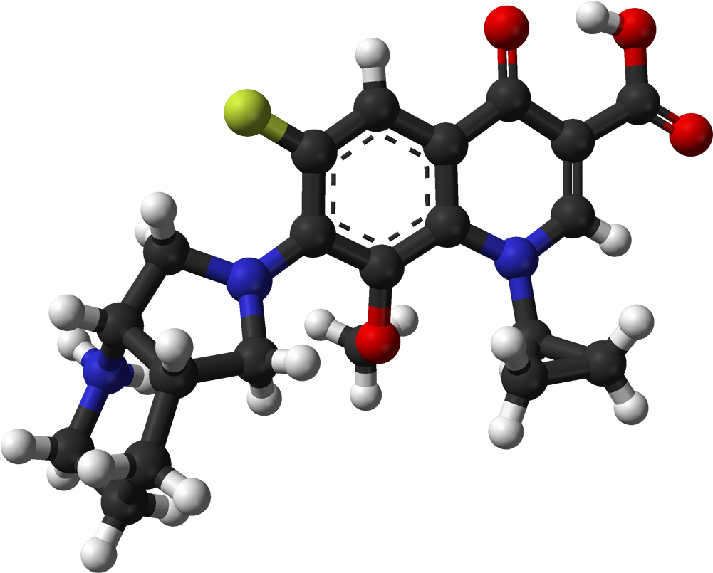 Moxifloxacin - Moxifloxacin 3d Clipart (1100x904), Png Download
