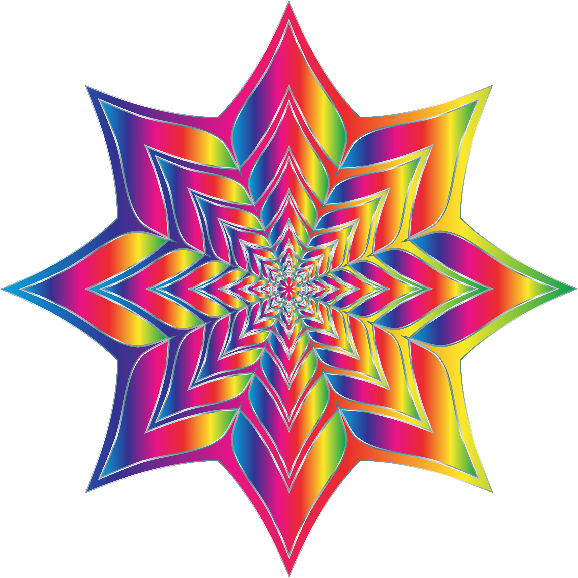 Color Flower Silhouette Clip Art - Clip Art - Png Download (2308x2308), Png Download