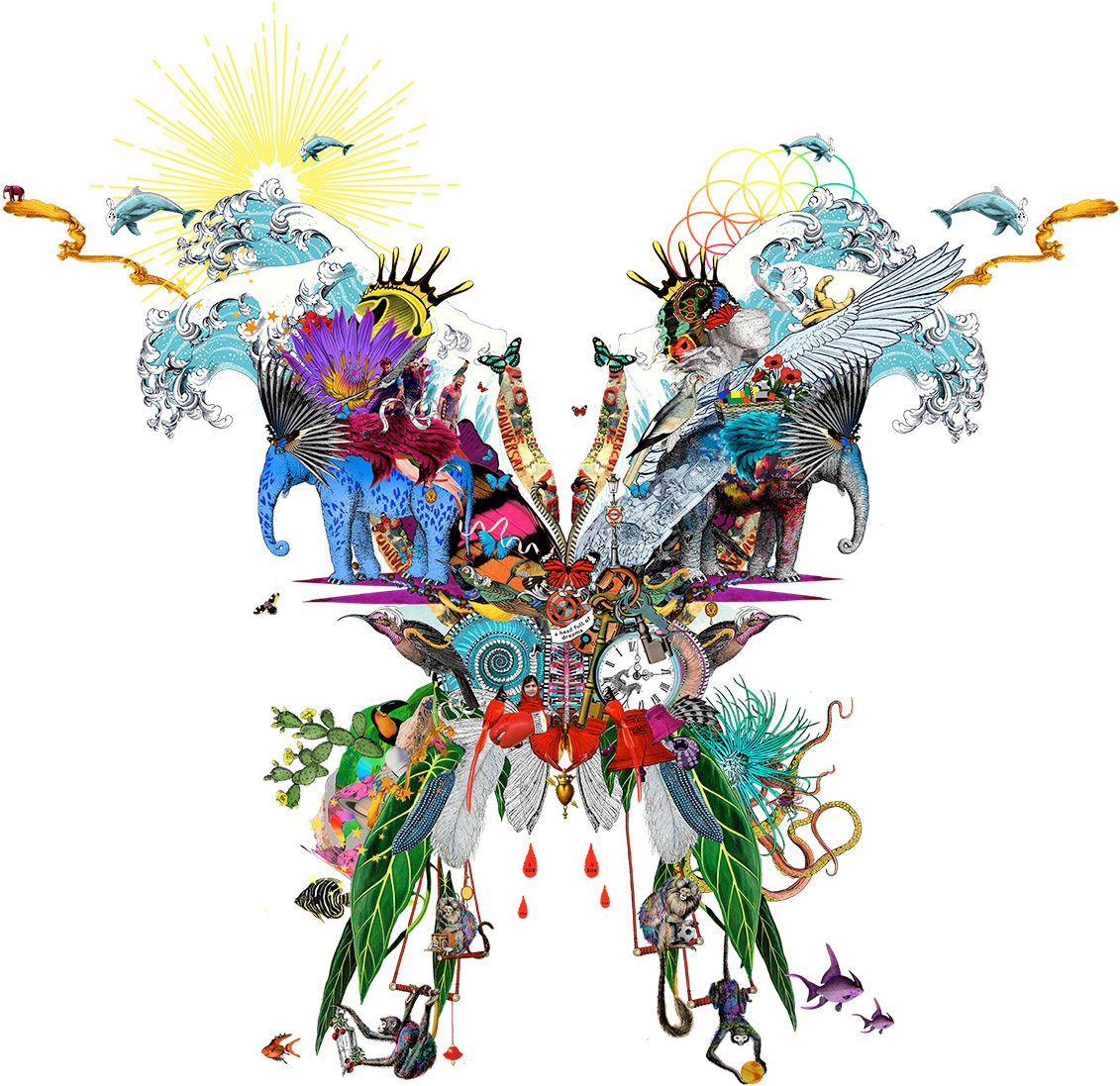 Clip Art Official Website Butterfly Preview - Coldplay Live Buenos Aires - Png Download (1130x1130), Png Download