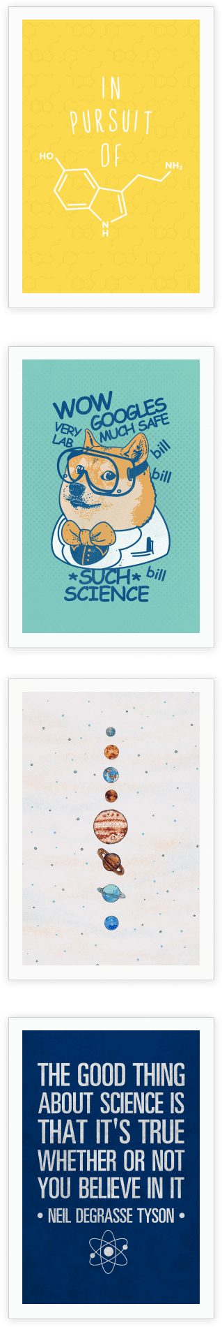 These Cool Science Posters Are Perfect For Your Apartment - Dormitory Clipart (484x1936), Png Download