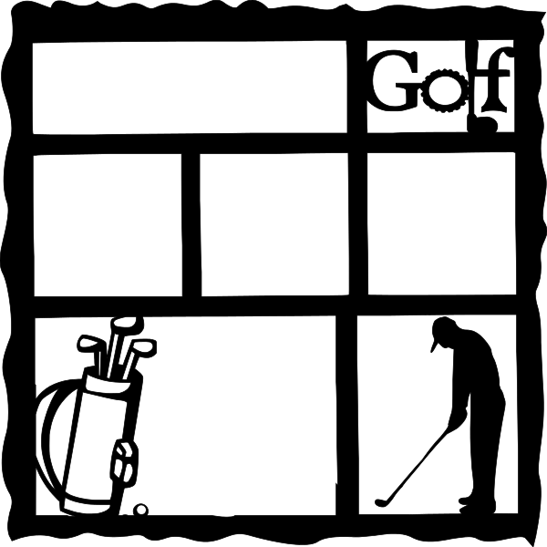 18th Hole Features A Buggy, Golfer And The 18th Hole Clipart (600x600), Png Download