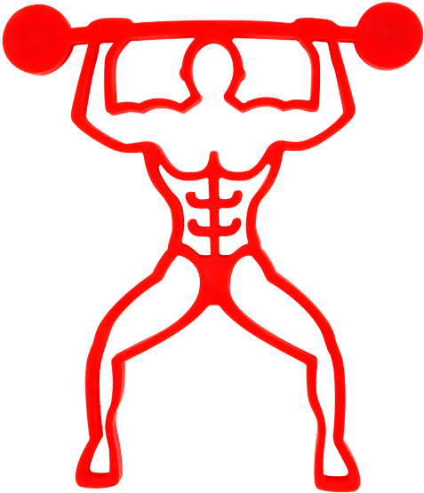 Bodybuilder Magnetic Mat Red Pylones Dessous De - Salvamanteles Magnético De Silicona Bodybuilder - 16 Clipart (535x587), Png Download