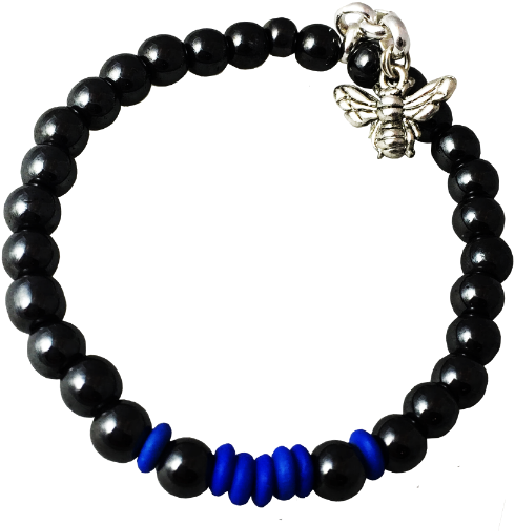 Bracelet Litlle Max- Hématite / King Blue - 27 Bead Mala Clipart (658x946), Png Download