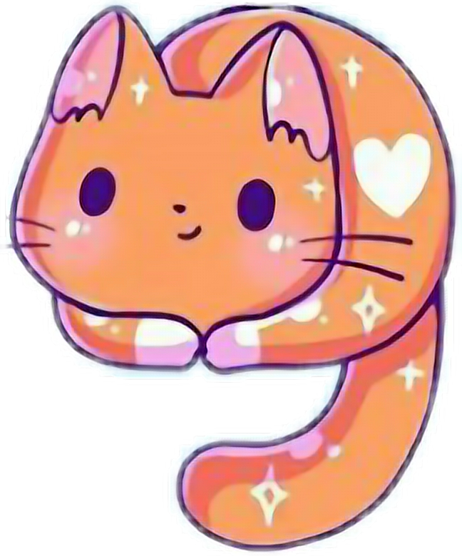 Kawaii Cute Cat Kitten Kitten Kittens Cats Catlove - Cat Clipart (648x780), Png Download