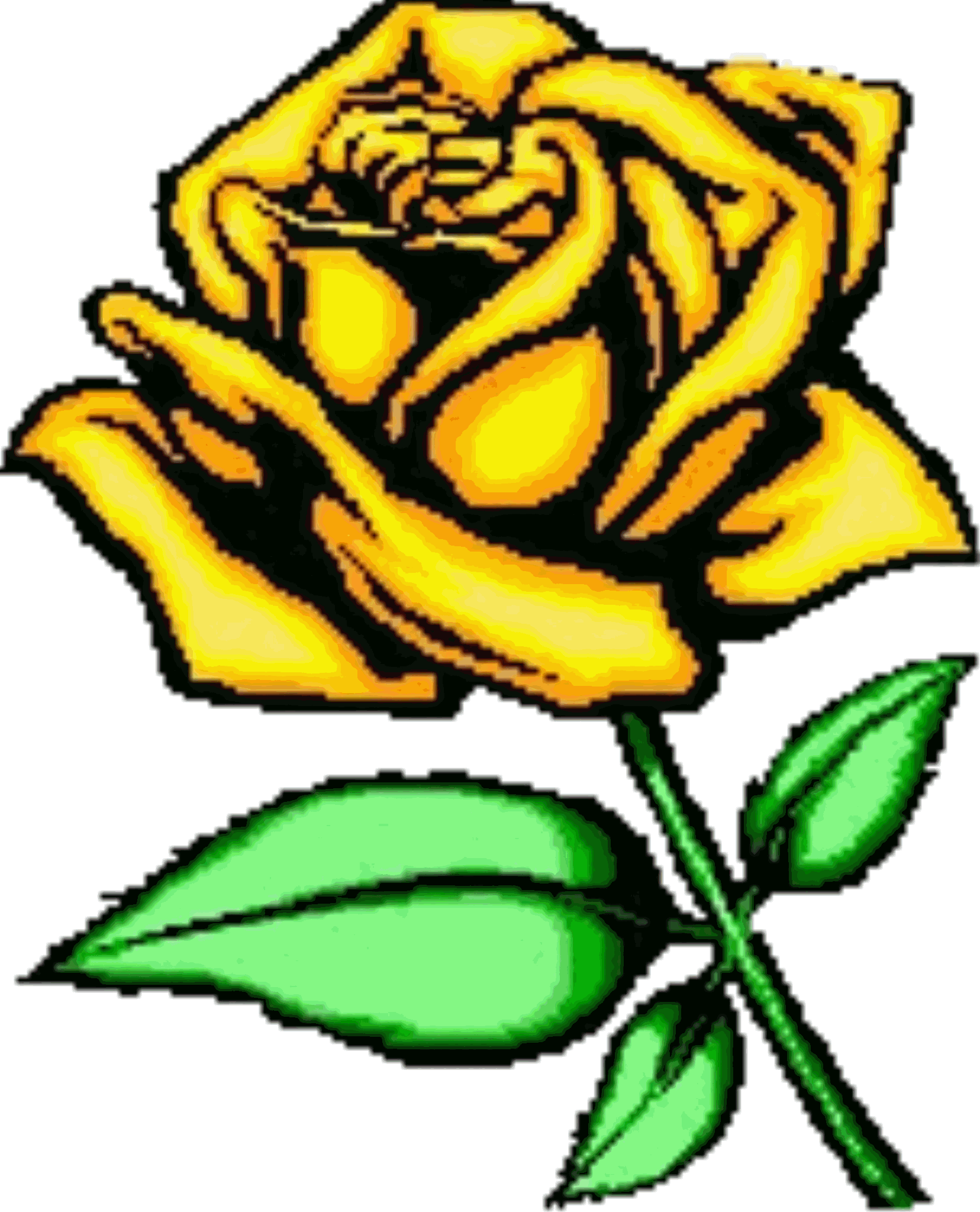 Cartoon Rose Pictures - Yellow Rose Of Texas Clipart - Png Download (1656x2048), Png Download