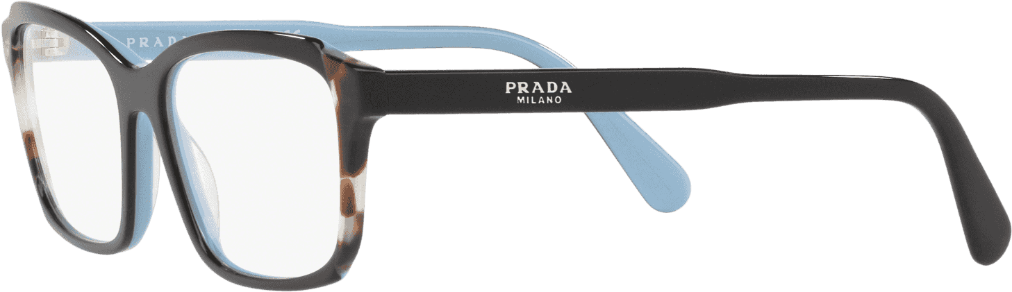 Pr 01vv Glasses In Black On Blue - Glass Clipart (1920x2000), Png Download