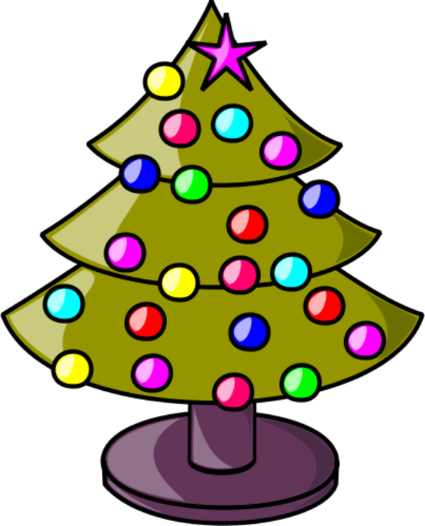 Christmas Tree Vector Clip Art - Animated Christmas Tree - Png Download (600x743), Png Download