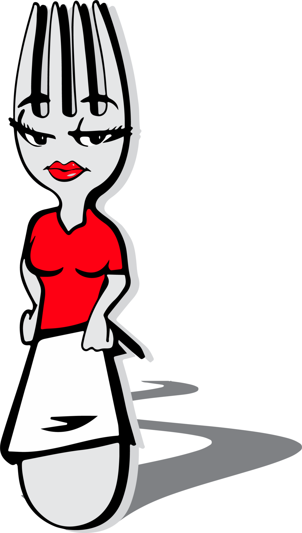 Fork On The Road Clipart (1000x1762), Png Download