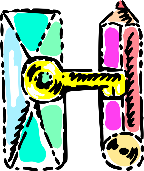 Vector Illustration Of Alphabet Written Symbol Consonant Clipart (591x700), Png Download