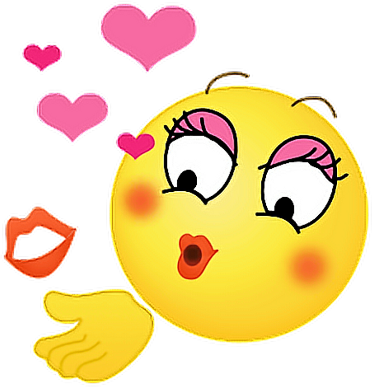 Emoticons Stickers Love Emotions Kiss Emojistickers - Kiss Emotions Clipart (1024x1024), Png Download
