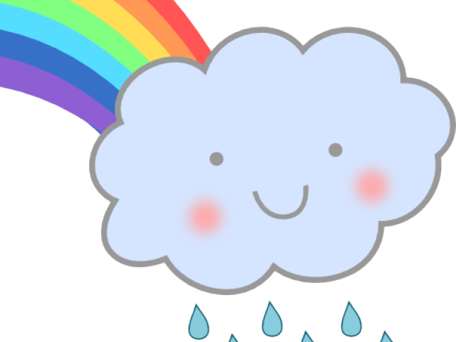 Rainbow Clipart Rain - Cloud - Png Download (640x480), Png Download