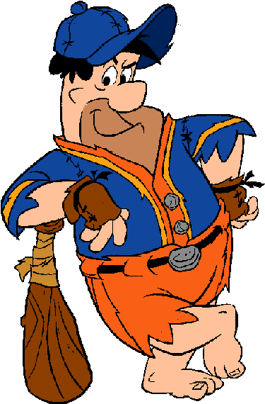 Flintstones Drawing Rubble - Fred Flintstone Baseball Clipart (600x600), Png Download