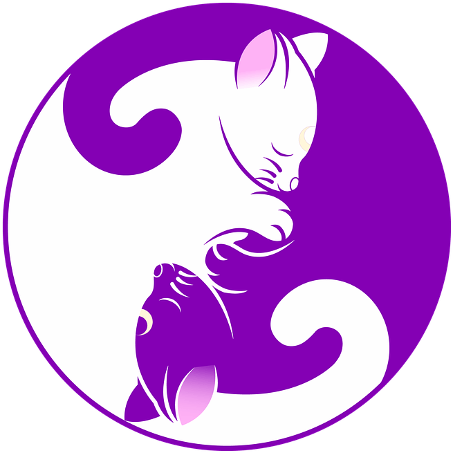 How To Keep Cats Happy And Healthy - Luna Artemis Yin Yang Clipart (720x720), Png Download
