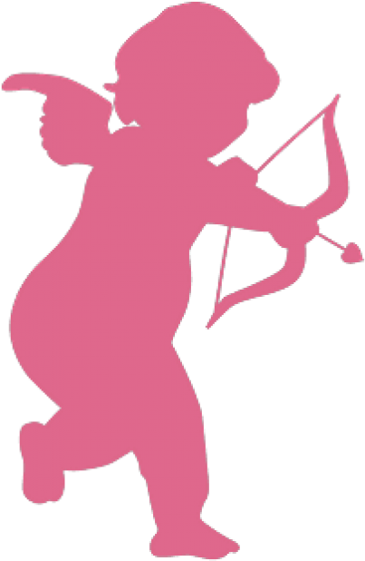 Free Png Cute Pink Cupid Silhouettesupid Png Images Clipart (480x656), Png Download