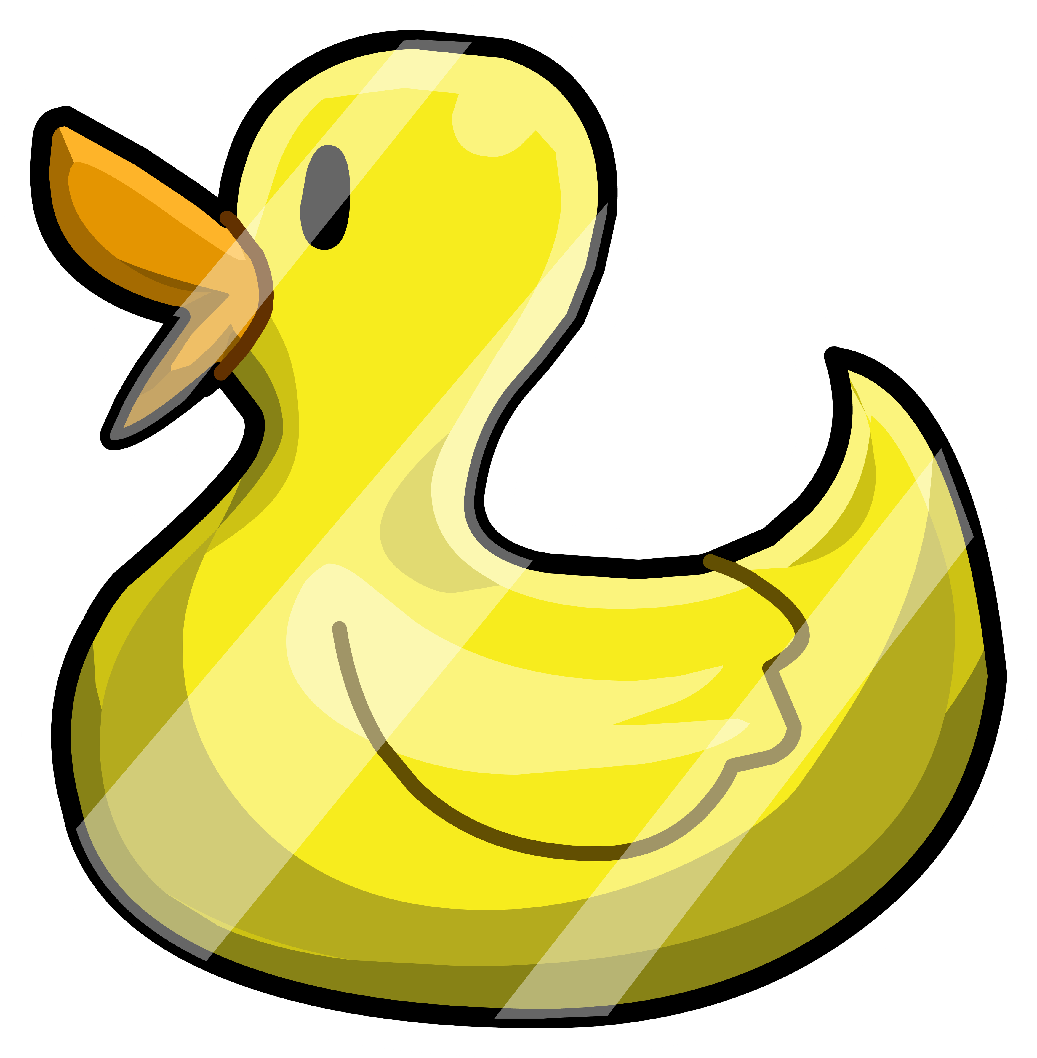 Rubber Duck Png Free Download - Png Patito De Hule Clipart (3500x3570), Png Download