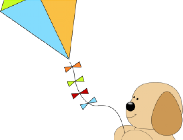 Cat Flying A Kite Clipart - Png Download (640x480), Png Download