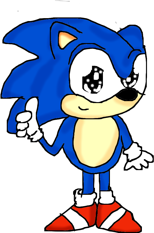 Sonic - Cartoon Clipart (733x1002), Png Download