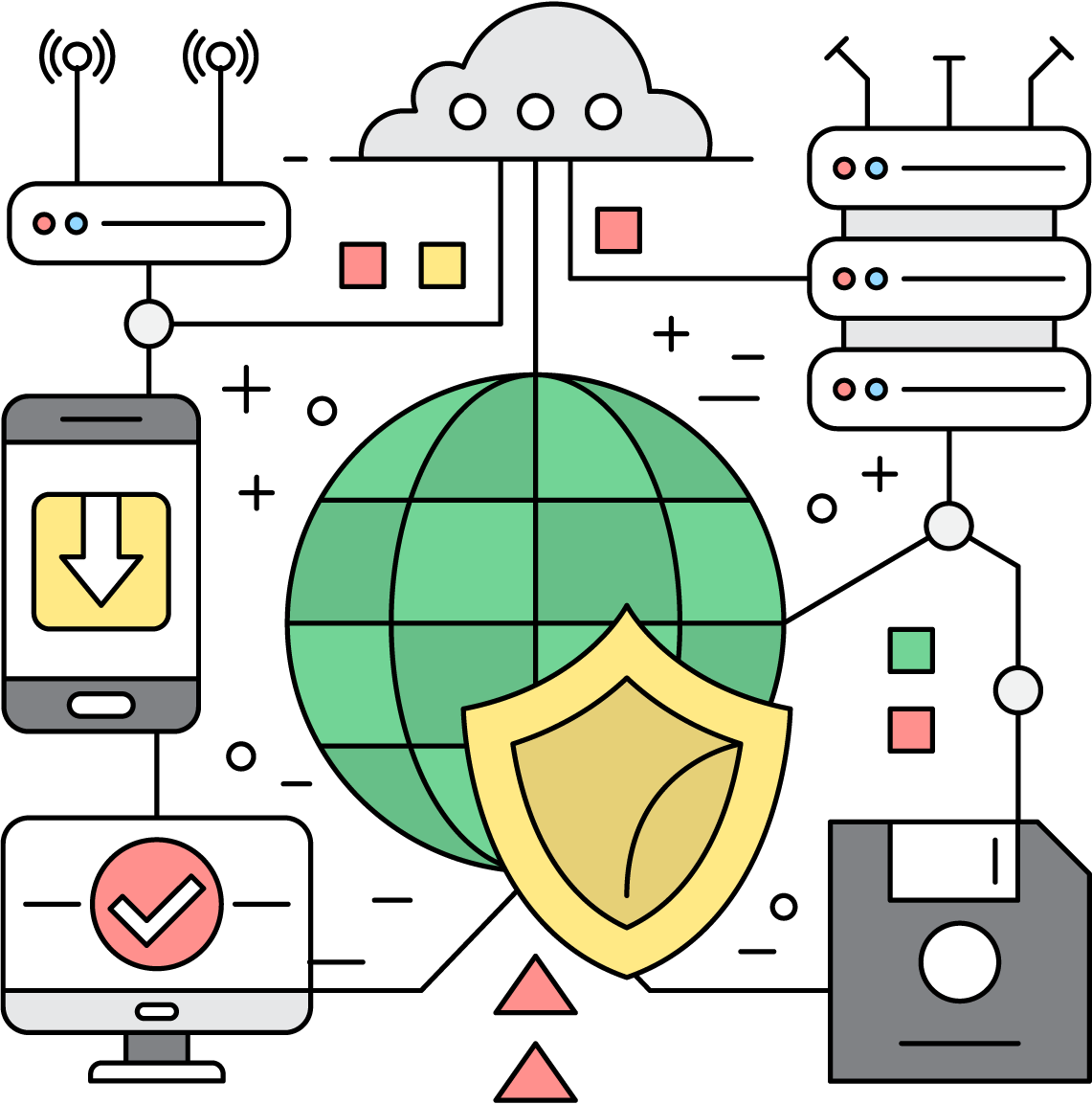 Data Center For Disaster Recovery Clipart (1141x1153), Png Download