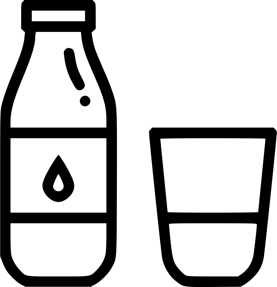Milk Bottle Glass Comments - Drink Clipart (944x980), Png Download