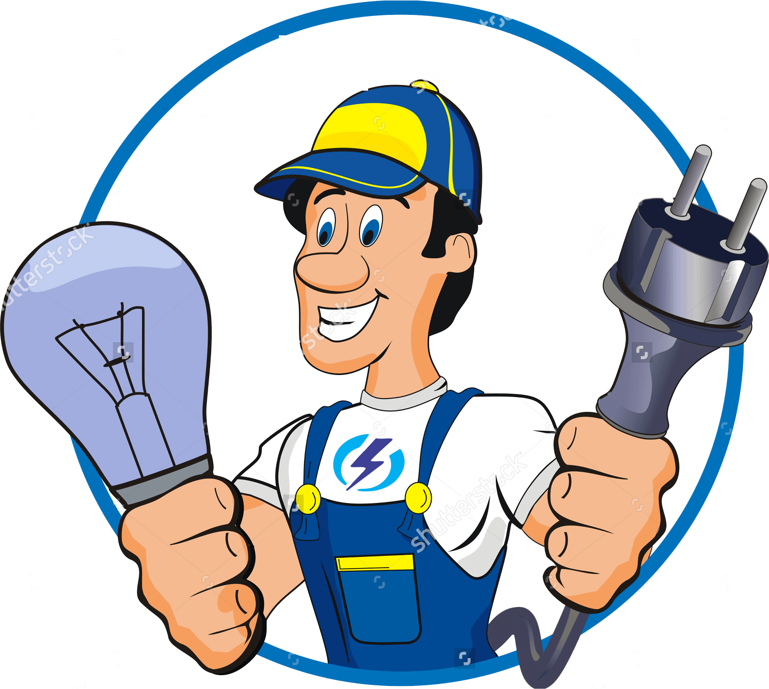 Picture Freeuse Eletricista Na Regi O De Osasco Fale - Imagen De Electricista Animado Clipart (1500x1345), Png Download
