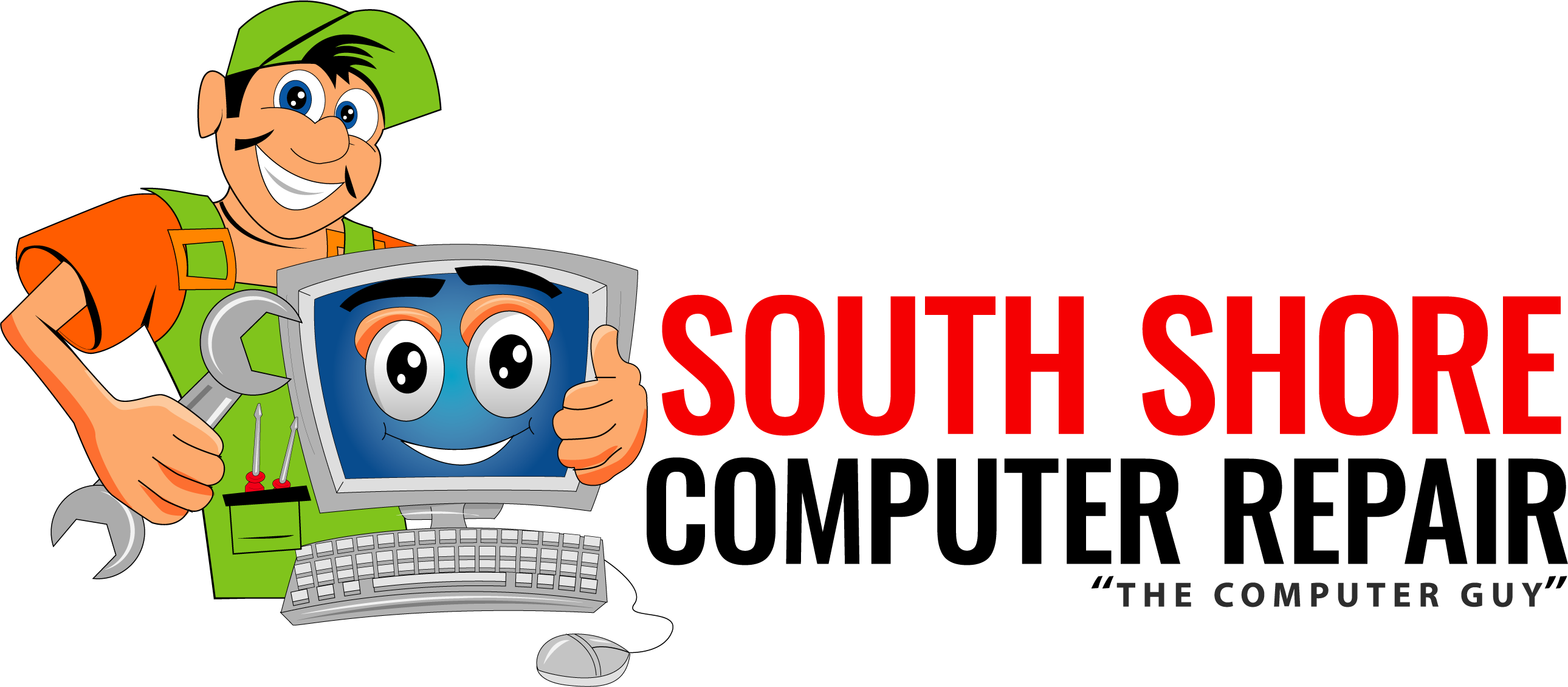 South Shore The Guy - Computer Repair Logo Clipart (2580x1130), Png Download