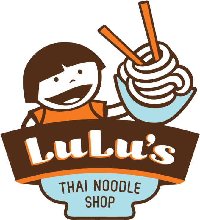 Graphic Black And White Stock Lulu S Noodle Shop Delivery - Lulu's Thai Noodle Shop Clipart (800x800), Png Download