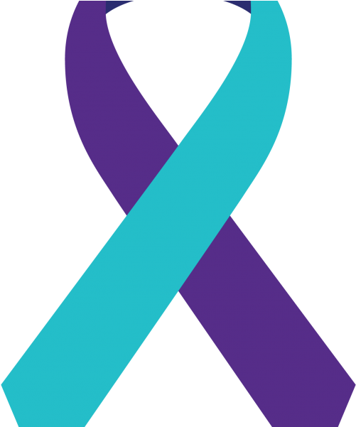 Suicide Prevention Awareness Month - Suicide Awareness Ribbon Png Clipart (940x600), Png Download