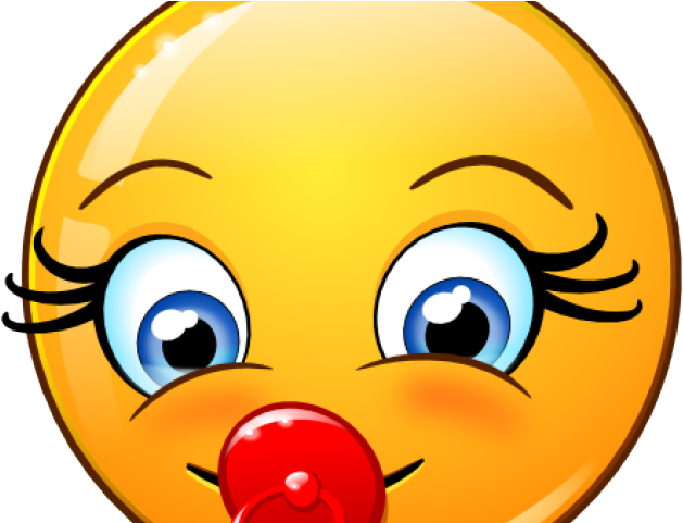 Baby Girl Emoticon Clipart (640x480), Png Download