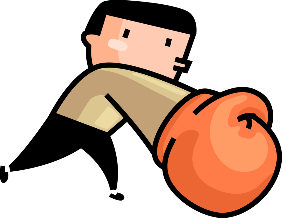 Vector Illustration Of Prizefighter Pugilist Boxer - Boxing Clipart (904x700), Png Download