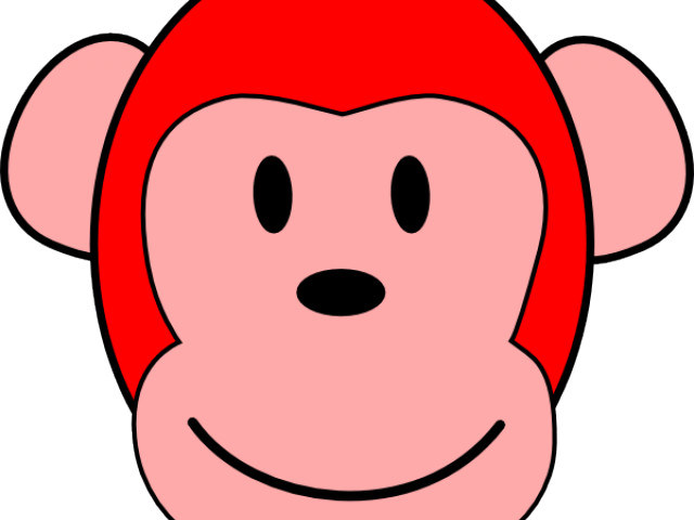 Monkey Clipart Red - Monkey Head Clipart - Png Download (640x480), Png Download