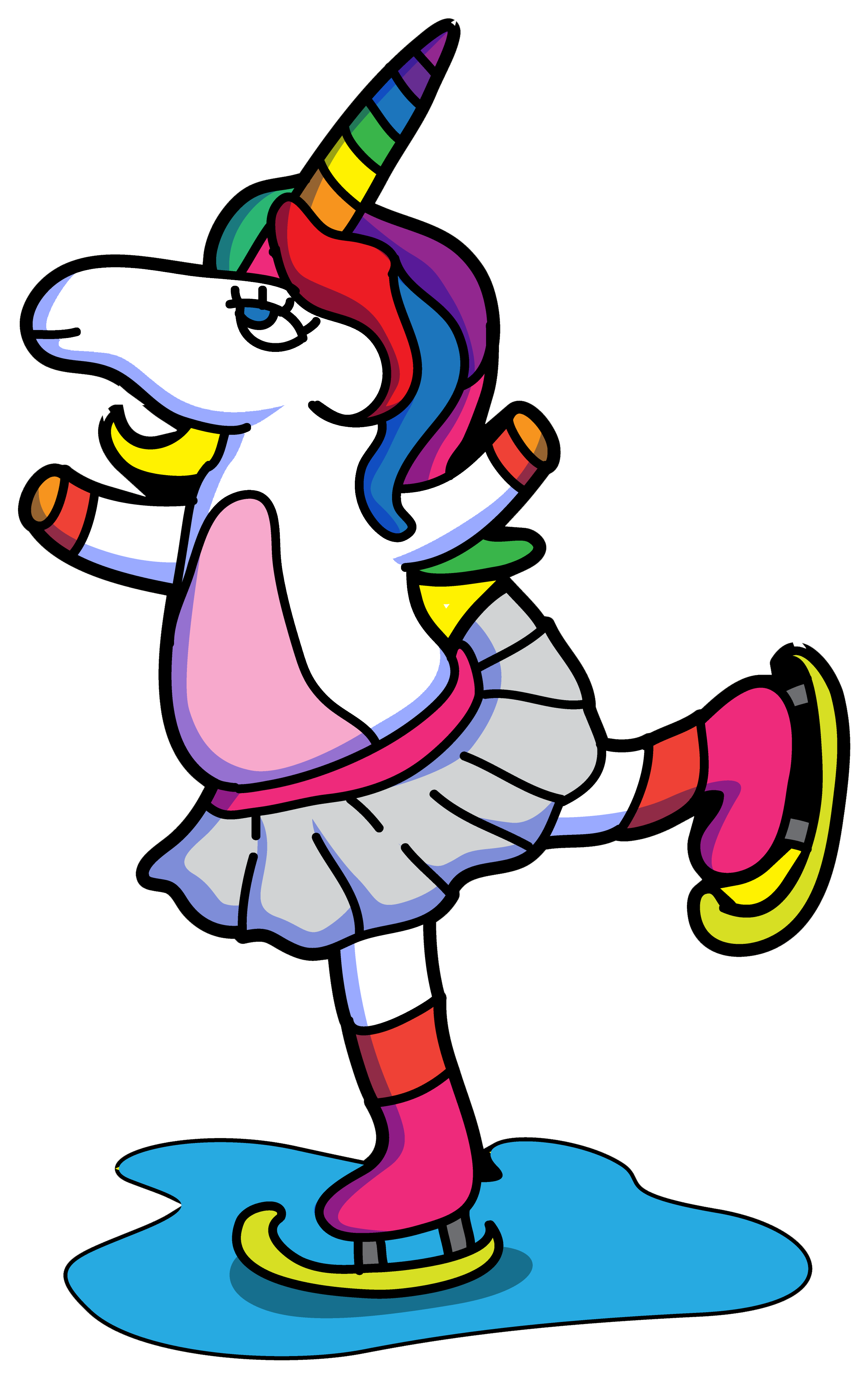 Shirt With Figure Skating Unicorn - T-shirt Clipart (4500x5400), Png Download