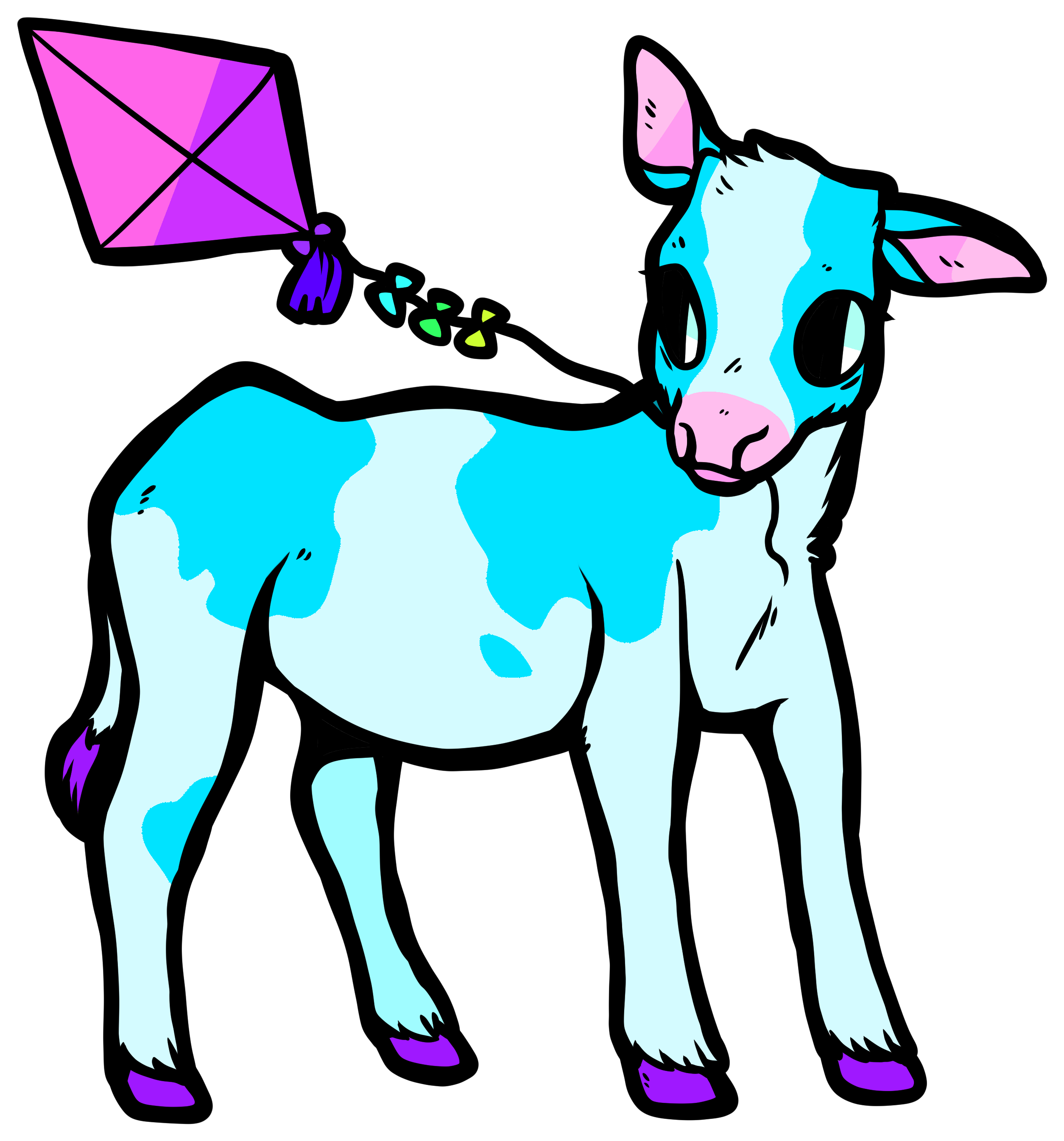 Rad Cow Clipart (3000x3000), Png Download